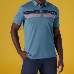 $89 NWT Travis Mathew Good Good Patriot Golf Perfect Polo Shirt Mens Size XL